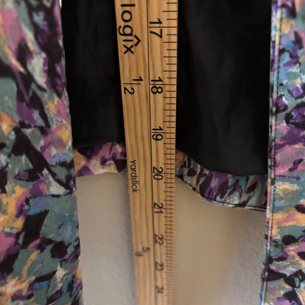 Mossimo Abstract Floral Print Blazer Jacket Multicolor XL purple pink - Picture 11 of 14